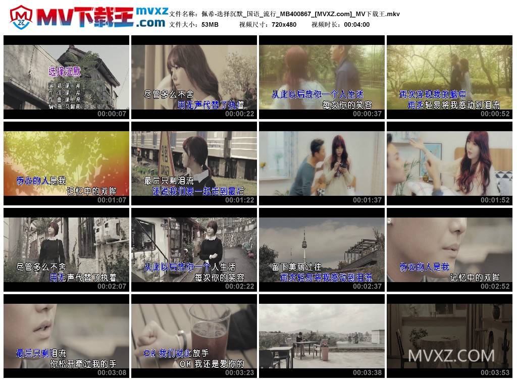 佩希-选择沉默_国语_流行_MB400867